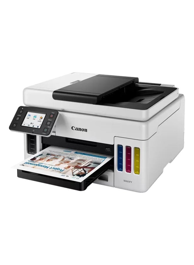 Canon - MAXIFY GX6040 Wireless Colour 3-in-1 Refillable MegaTank Inkjet Printer White - Image 1