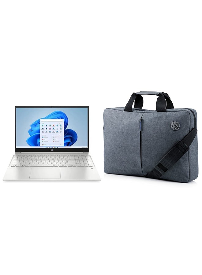 HP - Pavilion 15-eg1053 (Upgraded Version) Laptop With 15.6-Inch Touch Screen Display, Core i5-1155G7 Processor/16GB RAM/512GB SSD/Intel's Iris Xe Graphics With Bag English Silver - Image 1