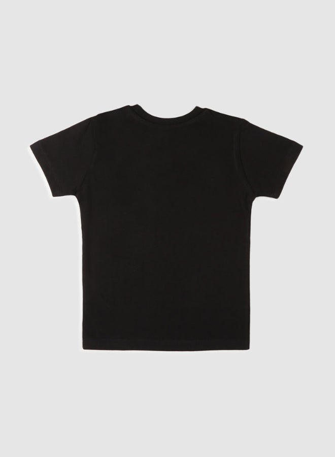 NEON Legendary Adventure Printed Crew Neck T-Shirt Black/White  - Image 2