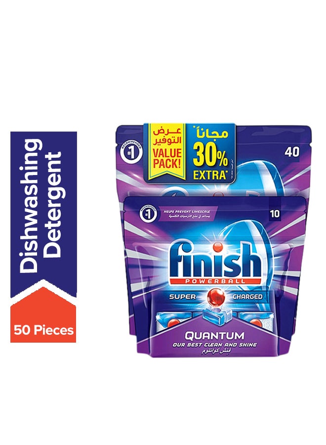 Quantum Dishwasher Detergent 40+10 Tablets