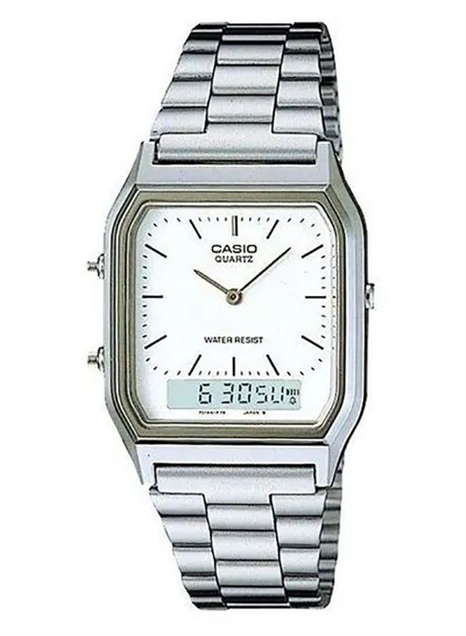CASIO - Men's Vintage Analog & Digital Watch AQ230A-7 - 28 mm - Silver - Image 1