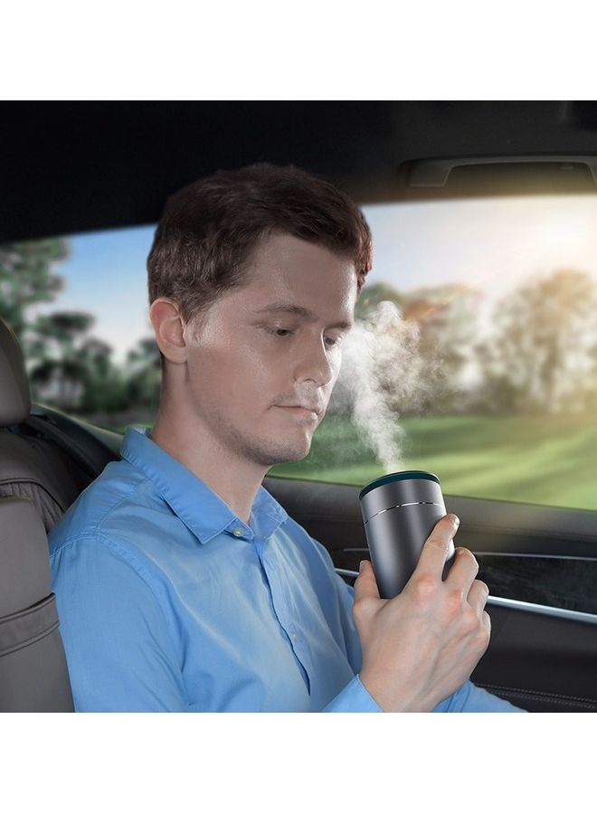 Baseus - Car Aromatherapy Humidifier, USB Essential Oil Diffuser Ultrasonic Car Humidifier Aromatherapy Diffusers with Intermittent/Continuous Mist for Office Travel Home Vehicle DHSG-0G Grey - Image 1