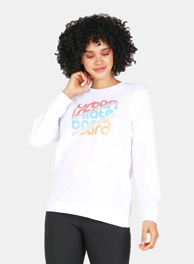 DRIP Crew Neck Casual Printed Sweatshirt