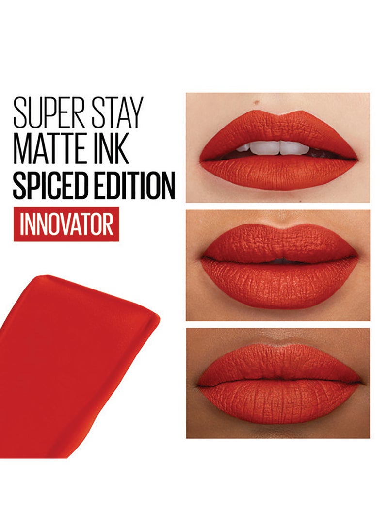 MAYBELLINE NEW YORK Maybelline New York Superstay Matte Ink Liquid Spiced Lipstick - 330 Innovator 330 Innovator  - Image 4