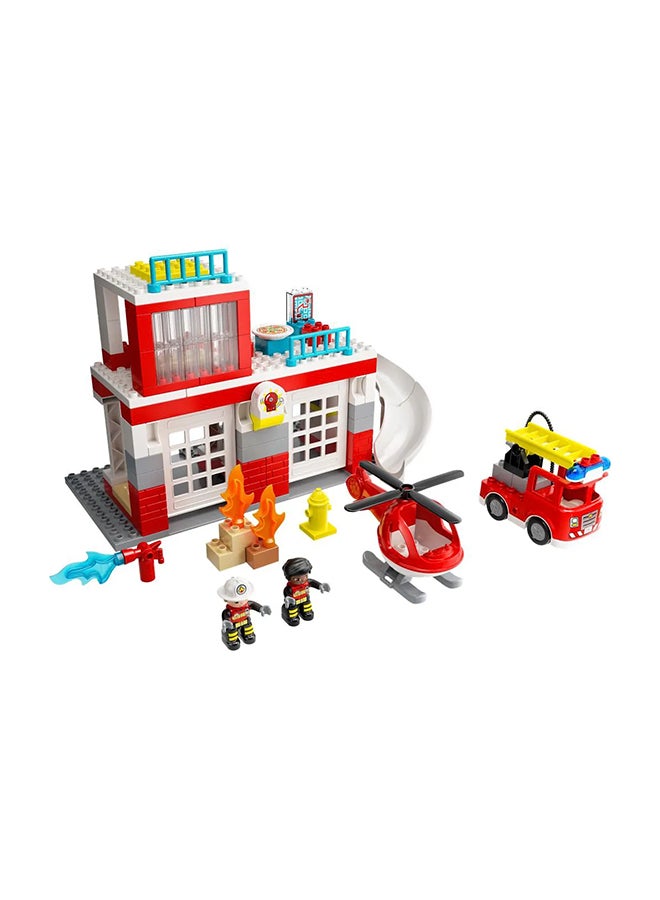 LEGO 6379260 Rescue Fire Station & Helicopter 10970 Building Toy; Playset for Little Firefighters with a Fire Engine, Helicopter, Hose, Ladder, Hydrant and Firefighter Figures; Great Gift for Kids Aged 2+ (117 Pieces) 117 2+ Years - Image 3