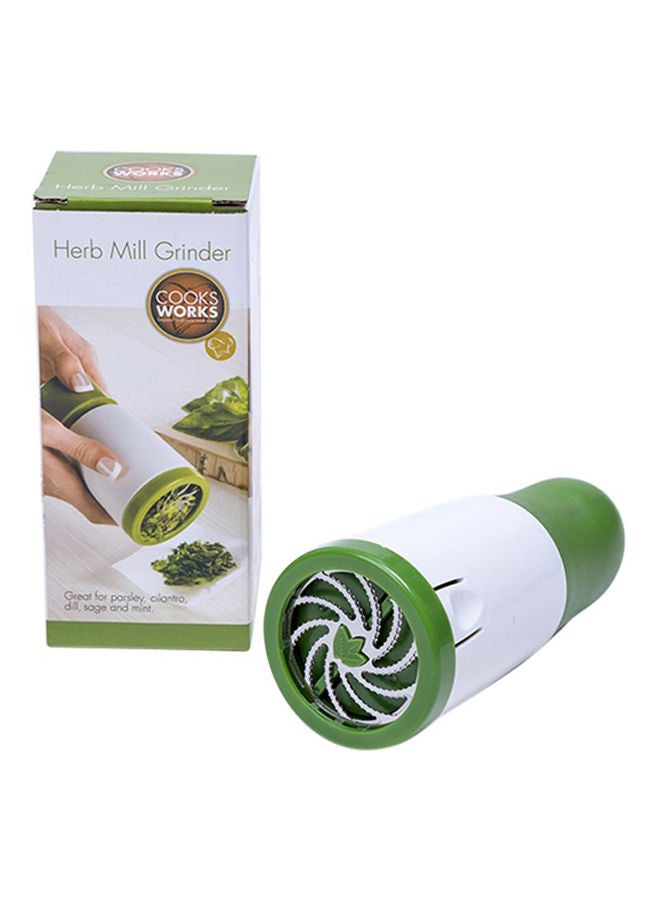 Herb Mill Grinder White/Green 7.5x17.5x7.5cm  - Image 3