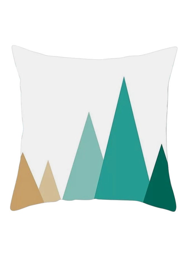 Amal Geometric Pattern Cushion Cover Unique Luxury Quality Decor Items For The Perfect Stylish Home Blue/Beige/White 45 x 45cm  - Image 1