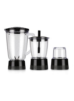 GEEPAS 4-IN-1 Stainless Steel Blender and Juice Extractor, Powerful Motor with 2 Speed Setting and Pulse| 2 L Pulp Container, 1.1 L Juice Cup, 1.5 L Blender Jar 1.5 L 800 W GSB44016 Black/Silver/Clear  - Image 2