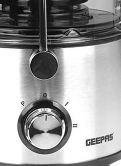 GEEPAS 4-IN-1 Stainless Steel Blender and Juice Extractor, Powerful Motor with 2 Speed Setting and Pulse| 2 L Pulp Container, 1.1 L Juice Cup, 1.5 L Blender Jar 1.5 L 800 W GSB44016 Black/Silver/Clear  - Image 5