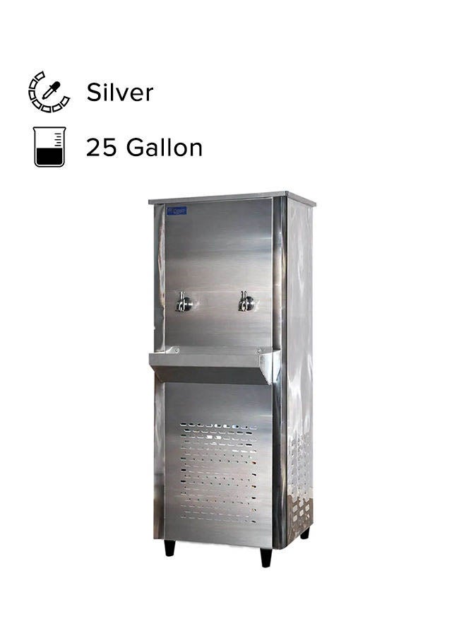 SUPER GENERAL Stainless Steel 2-Tap Water Dispenser 25 Gallon SGAA33T2 Silver  - Image 1