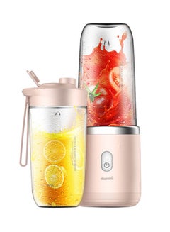 كوب محمول مع عصارة أوتوماتيكية قابلة لإعادة الشحن بمنفذ USB متعددة المهام 400 ml 140 W DEM-NU05 لون وردي