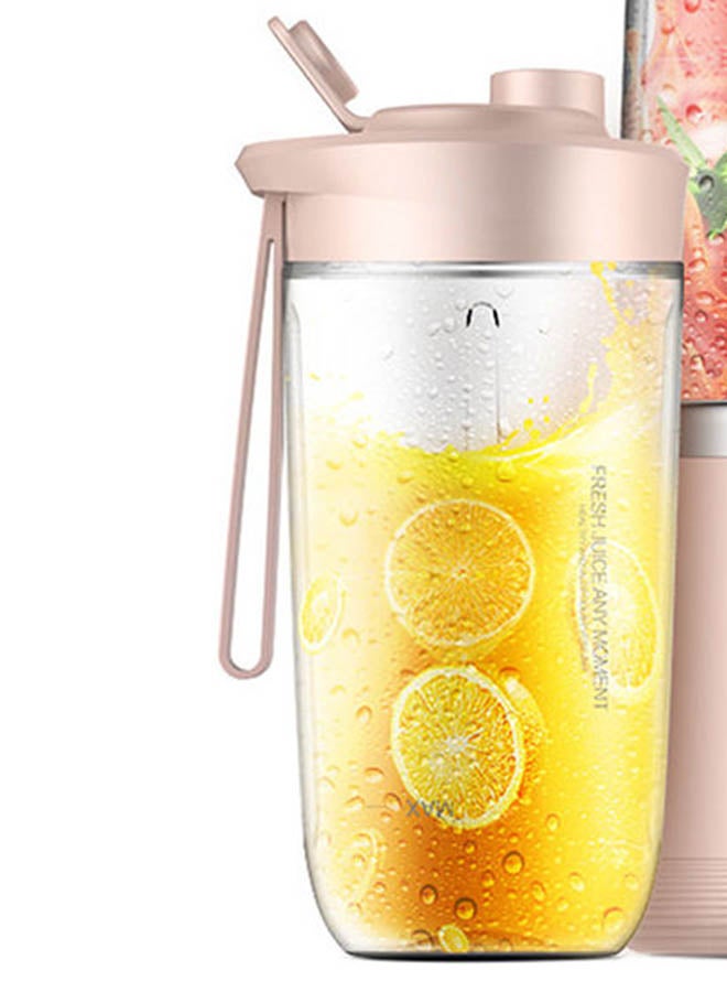 ديرما - كوب محمول مع عصارة أوتوماتيكية قابلة لإعادة الشحن بمنفذ USB متعددة المهام 400 ml 140 W DEM-NU05 لون وردي - Image 1