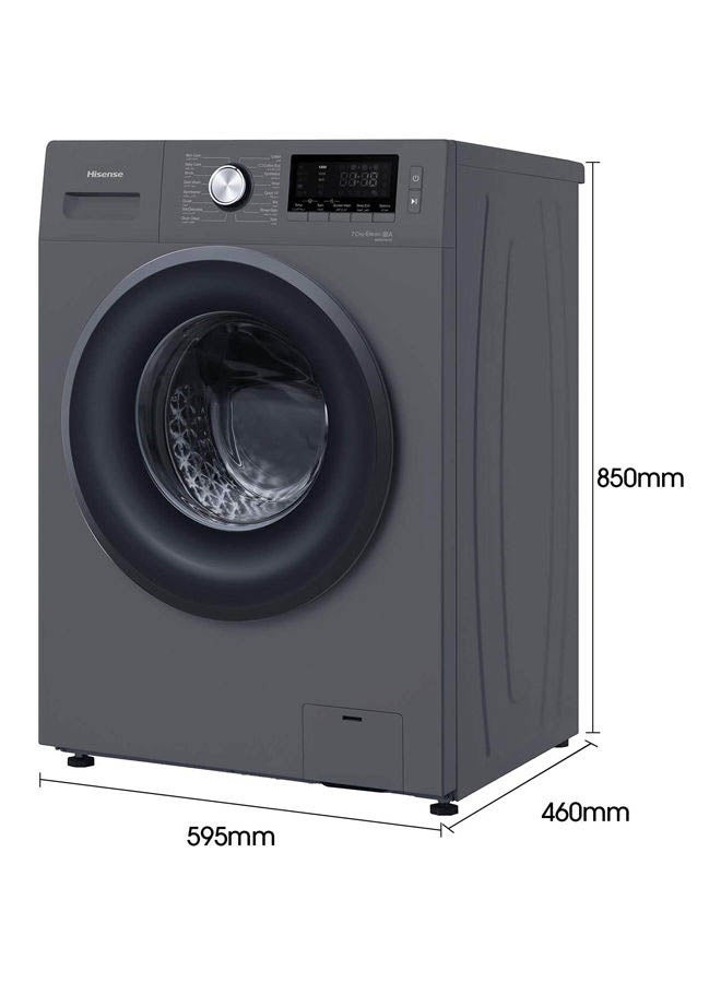 Hisense - Free Standing Front Loading Washing Machine 7KG 220 W WFKV7012T Titanium - Image 1