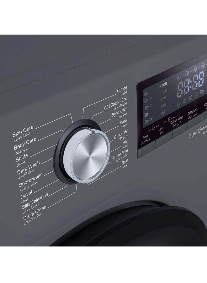 Hisense - Free Standing Front Loading Washing Machine 7KG 220 W WFKV7012T Titanium - Image 1
