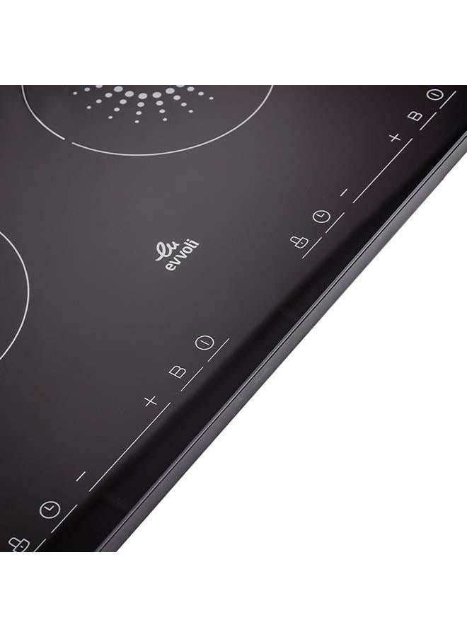 evvoli Induction Hob 2 Burners Soft Touch Control With 9 Stage Power Setting 3500.0 W EVKA-IH201B Black  - Image 2