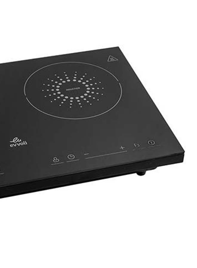 evvoli Induction Hob 2 Burners Soft Touch Control With 9 Stage Power Setting 3500.0 W EVKA-IH201B Black  - Image 5