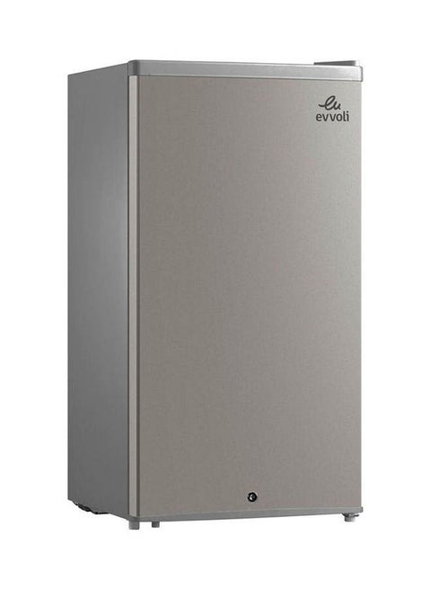 90L Gross/85L Net Capacity Mini Fridge, Mechanical Control, Recessed Handle, Adjustable Legs, Defrost Type 0.68 kW EVRFM-90LS Silver