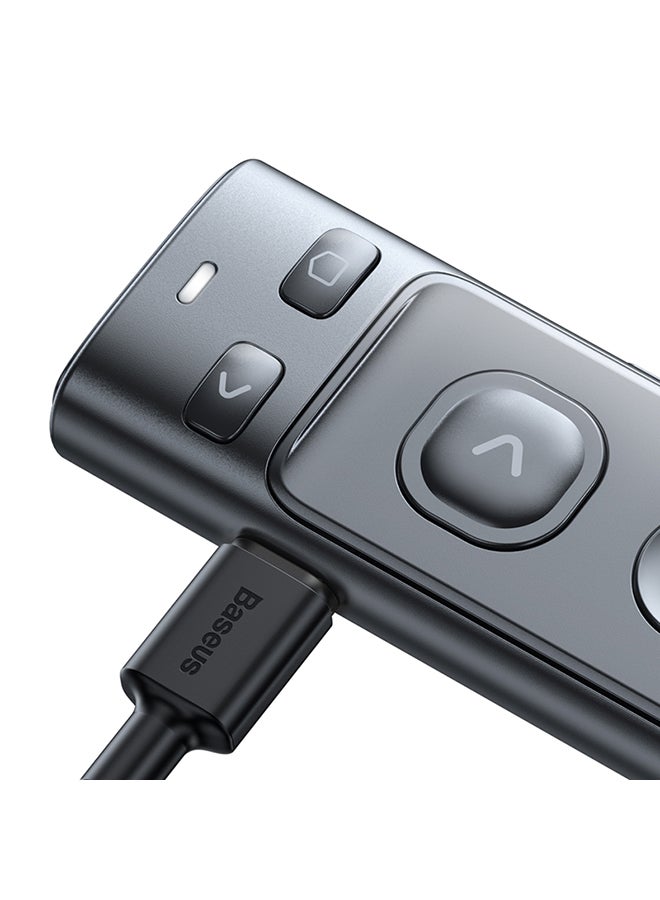Baseus - Rechargeable Professional Orange Dot Wireless Presenter Laser Pointer- Grey - Image 1
