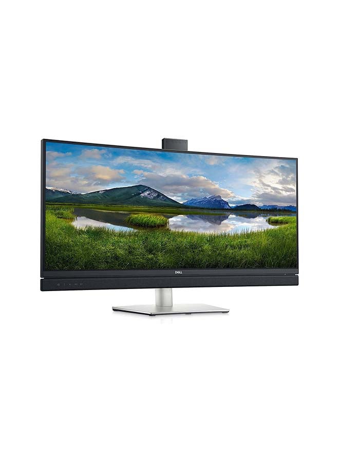 DELL - Video Conferencing 34'' WQHD IPS Curved Monitor, 3440x1440 Resolution, 60Hz Refresh Rate, 5 ms / 8ms Response Time, 21:9 Aspect Ratio, USB 3.2, LED, HDMI, Displayport| C3422WE Silver - Image 1