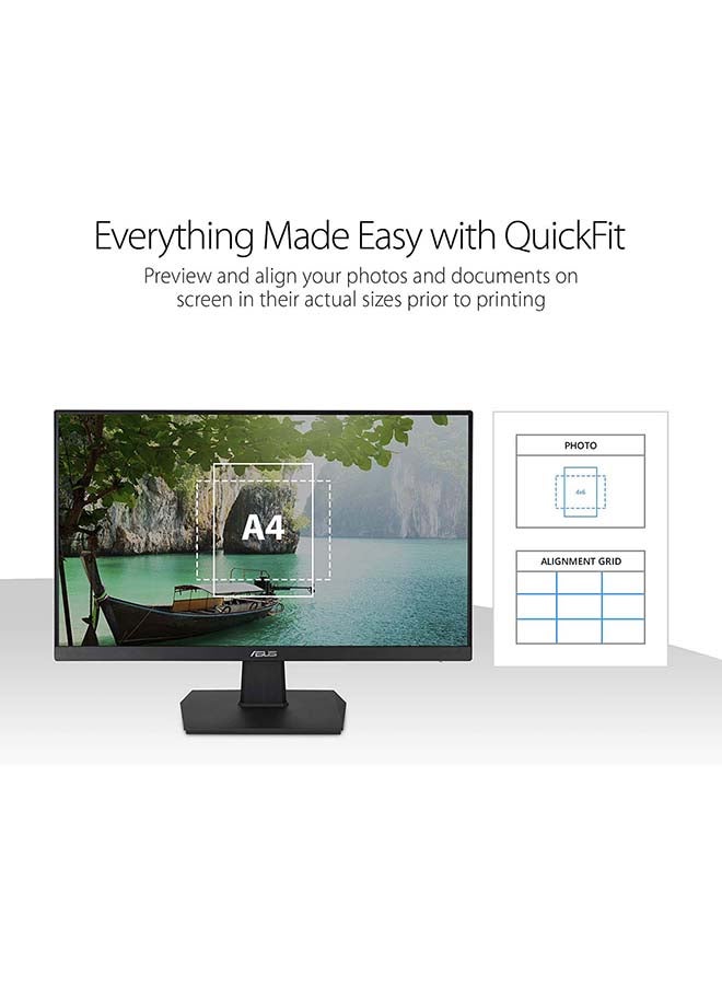 VA27EHE Eye Care Monitor, 27" FHD IPS Display, 75Hz Refresh Rate, 5ms (GtG) Response Time, Adaptive-Sync/FreeSync Technology, Frameless Design, 90LM0557-B01170 Black
