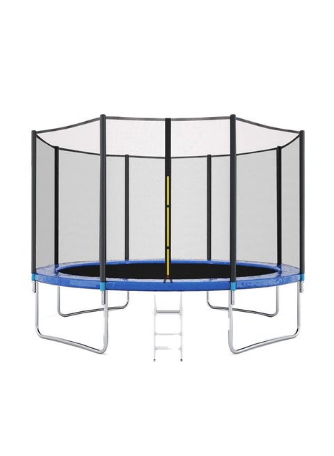 12 Ft Deluxe Outdoor Trampoline With Inside Net Enclosure And Ladder 366X366X250cm