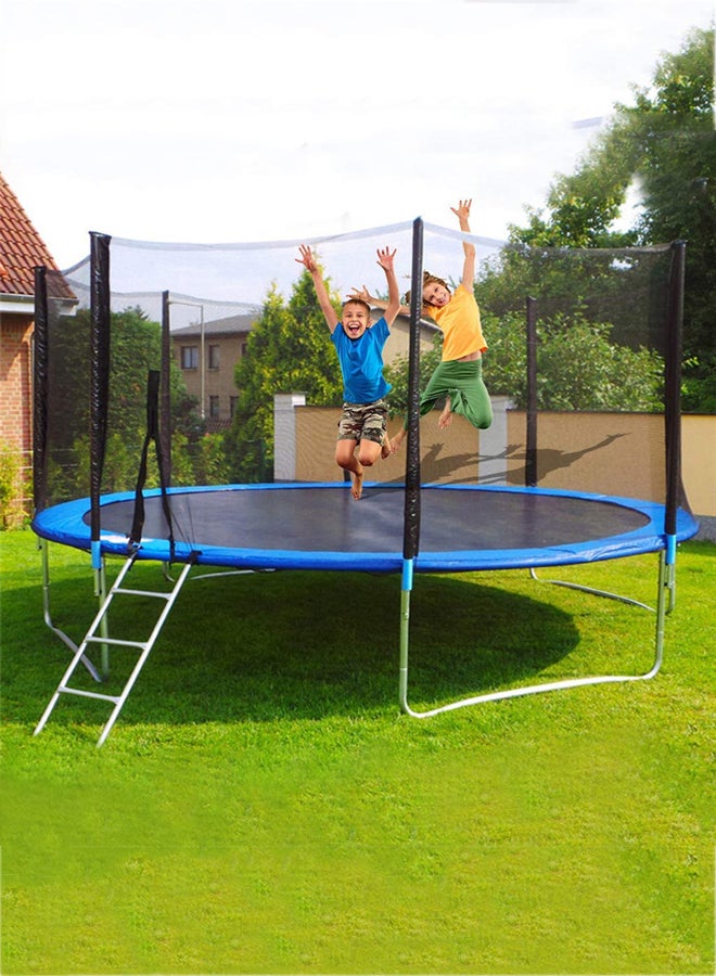 14ft Round Shaped Jumping Trampoline With Safety Net And Ladder 427X427X250cm - v1659692041/N19586633A_7