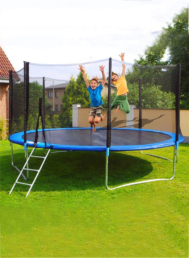 BODY SCULPTURE - 14ft Round Shaped Jumping Trampoline With Safety Net And Ladder 427X427X250cm - Image 1