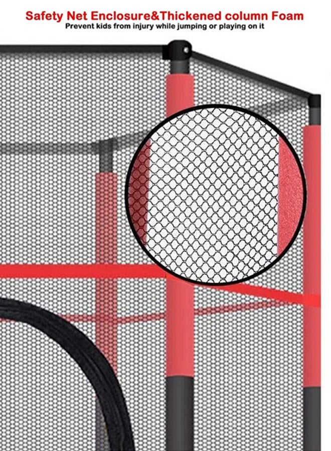 5.5 ft Heavy-Duty Indoor And Outdoor Round Shaped Jumping Trampoline With Safety Net 140X140X160cm  - Image 3