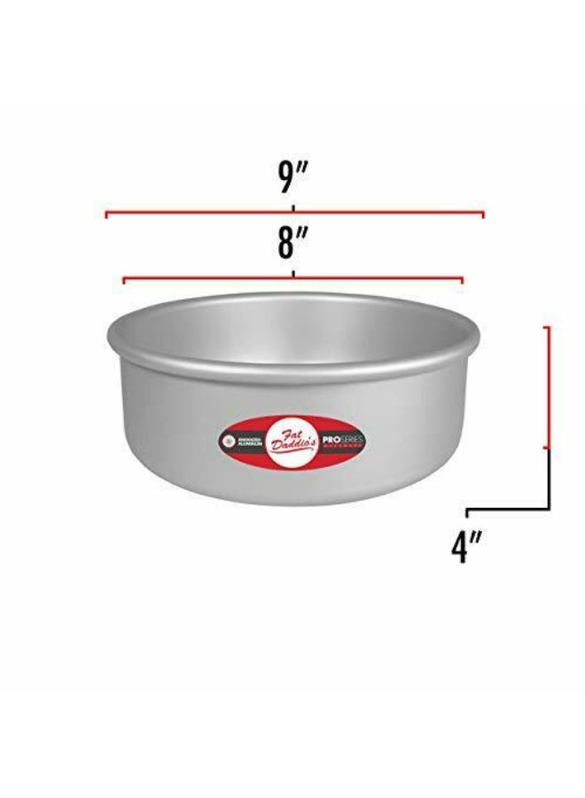 فات داديوز صينية مستديرة لخبز الكيك فضي 8x4بوصة - Image 2