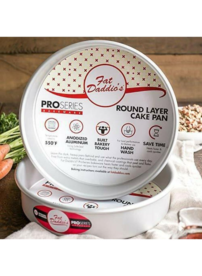 فات داديوز صينية مستديرة لخبز الكيك فضي 8x4بوصة - Image 3