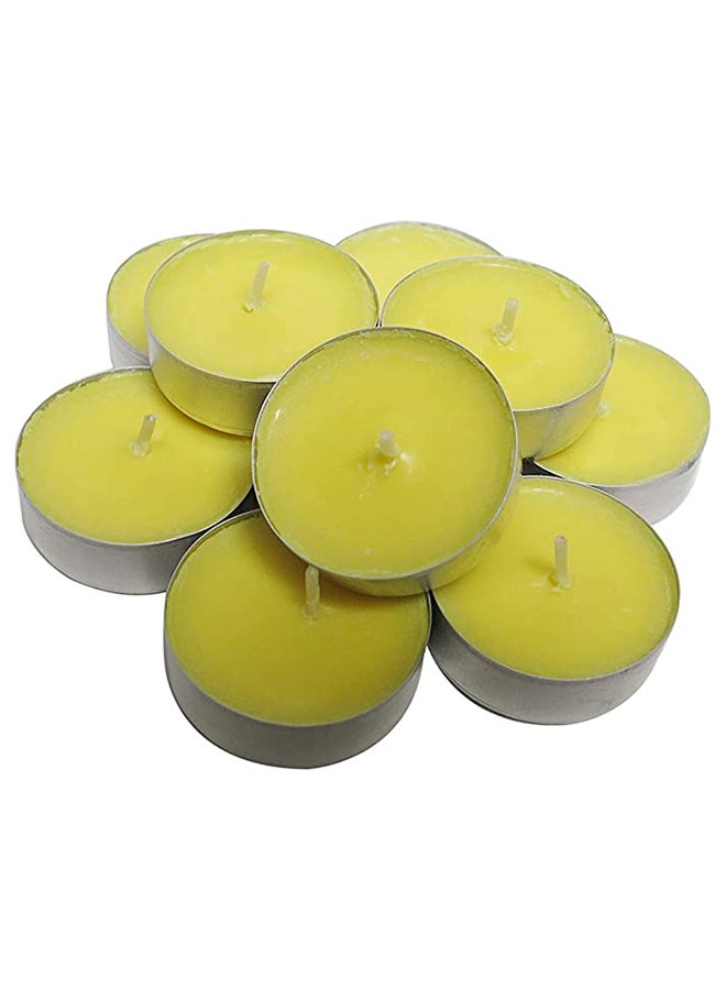 يولان طقم شموع صغيرة معطرة مكون من 50 قطعة أصفر 7x7بوصة  - Image 2