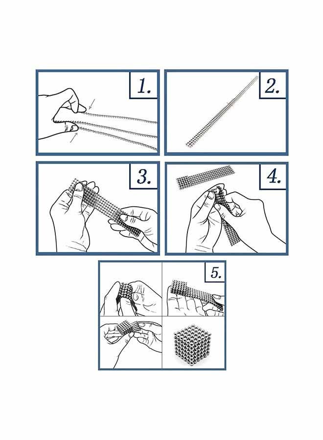 216-Piece Colourful Stress Relief Imaginative Creative Magnetic Ball Puzzle Cube Set - Image 2