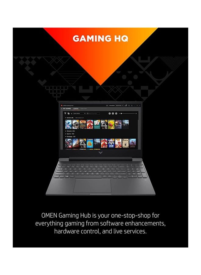 15-fb0075cl Victus Gaming  (Upgraded Version) Laptop With 15.6 Inch FHD Display, Ryzen 7 5800H Processor/16GB RAM/1TB SSD/NVIDIA GeForce RTX 3050 Ti Graphic Card 4GB Grey Grey Grey
