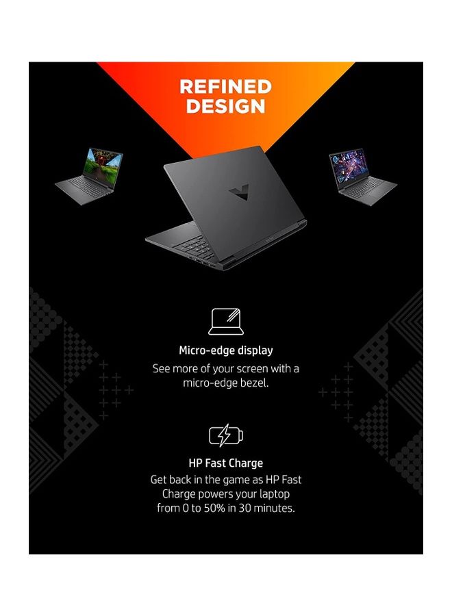 15-fb0075cl Victus Gaming  (Upgraded Version) Laptop With 15.6 Inch FHD Display, Ryzen 7 5800H Processor/16GB RAM/1TB SSD/NVIDIA GeForce RTX 3050 Ti Graphic Card 4GB Grey Grey Grey