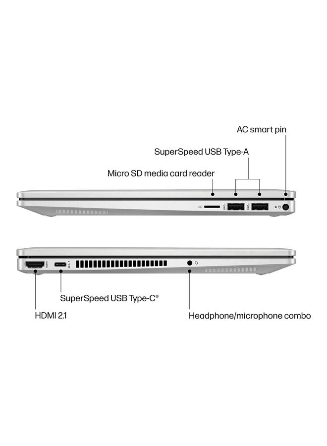 Pavilion x360 Convertible 2-In-1 (Upgraded Version) Laptop With 14-Inch Touch-Screen Display, Core i5 Processer/8GB RAM/512GB SSD/Intel XE Graphics English/Arabic ‎Natural Silver - v1659704623/N53339240A_6