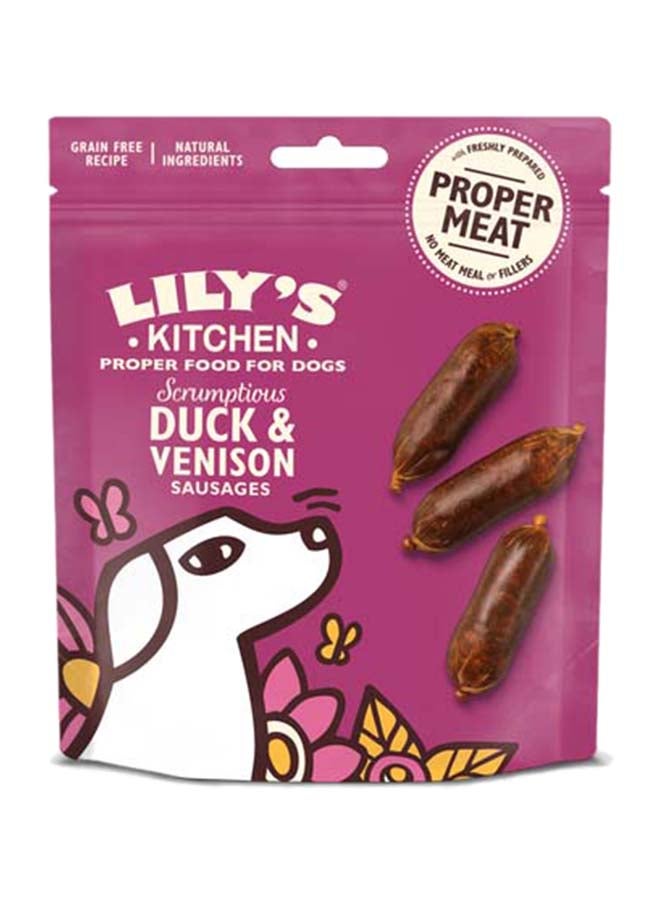 Scrumptious Duck And Venison Sausages Multicolour 70grams - v1659705738/N52268423A_1