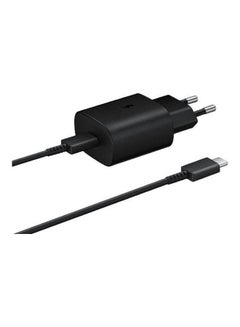 Super fast Charging Adapter (25W) / USB Type-C to Type-C Cable Black