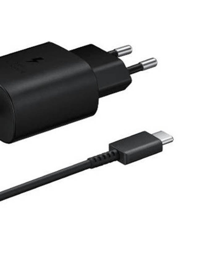 Samsung - Super fast Charging Adapter (25W) / USB Type-C to Type-C Cable Black - Image 1