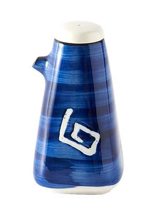2 Piece Oil Dispenser - For Olive Oil, Soy Sauce, Vinegar - Leakproof Lid - Kitchen Accessories - Oil Bottle - Blue Blue 6.8 x 13.3cm
