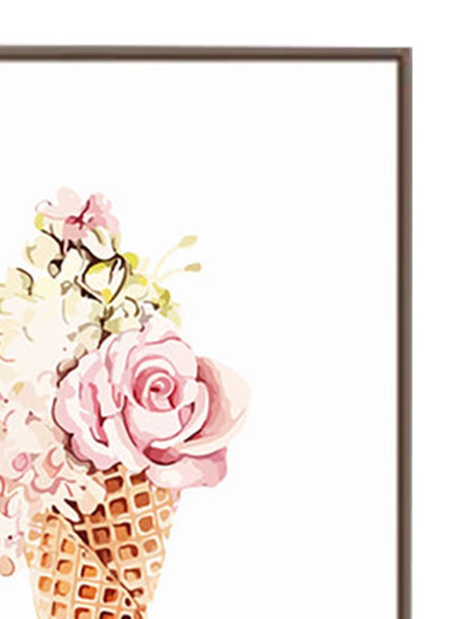 DECOREK - Flower Cone Printed Canvas Painting Multicolour 57 x 71 x 4.5cm - Image 1