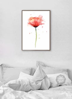 DECOREK Flower Printed Canvas Painting Red/Pink/Green 57 x 71 x 4.5cm  - Image 2