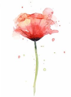 DECOREK Flower Printed Canvas Painting Red/Pink/Green 57 x 71 x 4.5cm  - Image 3