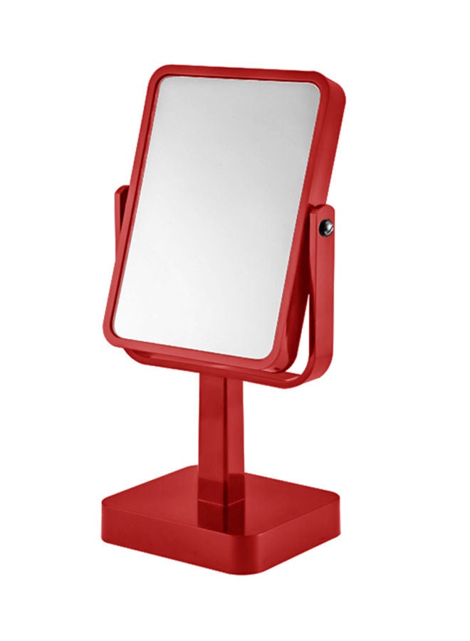 Classic Mirror with Stand, for Vanity and Bathroom Use, Sturdy and Multipurpose Red