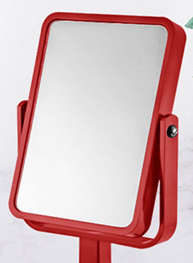 Classic Mirror with Stand, for Vanity and Bathroom Use, Sturdy and Multipurpose Red