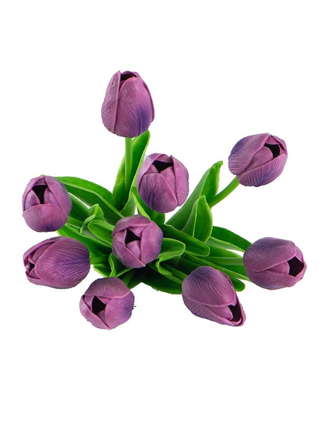 ebb & flow - Faux Tulip Purple Unique Luxury Quality Material for the Perfect Stylish Home Purple 14 X 14 X 32cm - Image 1