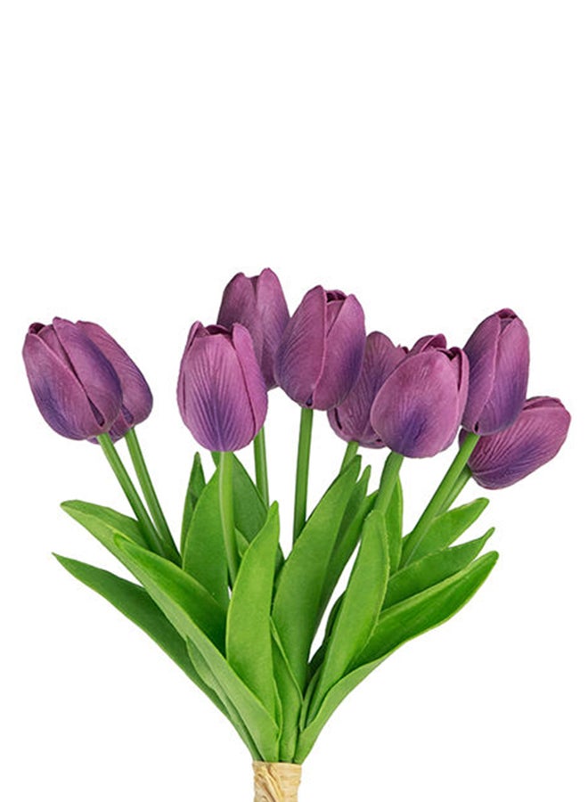 ebb & flow - Faux Tulip Purple Unique Luxury Quality Material for the Perfect Stylish Home Purple 14 X 14 X 32cm - Image 1