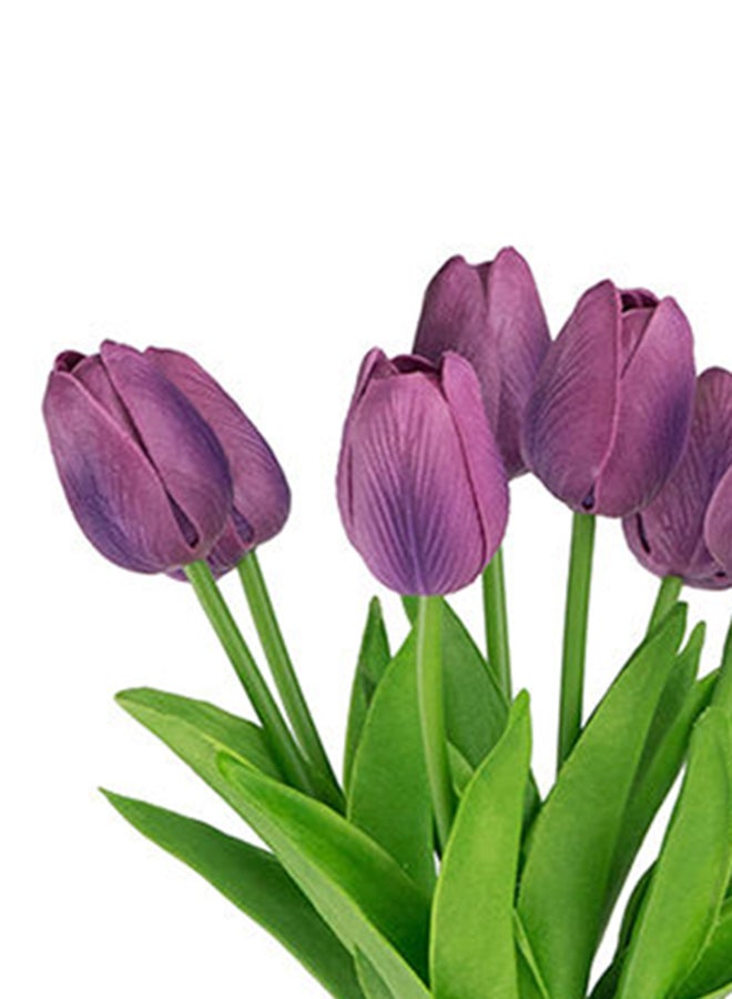 ebb & flow - Faux Tulip Purple Unique Luxury Quality Material for the Perfect Stylish Home Purple 14 X 14 X 32cm - Image 1