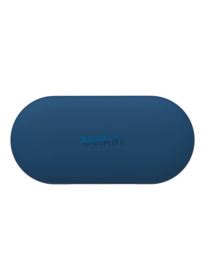 Belkin SOUNDFORM Play True Wireless Earbuds, Wireless Earphones with 3 EQ Presets, IPX5 Sweat and Water Resistant, 38 Hours Play Time for iPhone, Galaxy, Pixel and More Blue Blue
