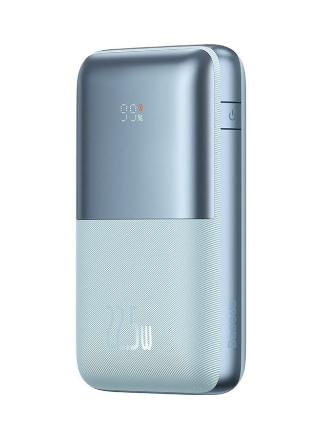 20000.0 mAh USB C Portable Power Bank with Digital Display (20000 mAh with 1 USB C Port and 2 USB A Ports for up to 22.5W Charging for iPhone, Android, AirPods, iPad, and More) – Blue