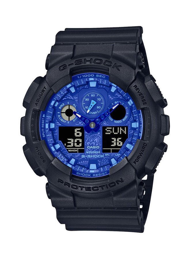 G-SHOCK Men's Resin Strap Round Shape Analog & Digital Wrist Watch GA-100BP-1ADR - 51mm - Black  - Image 1